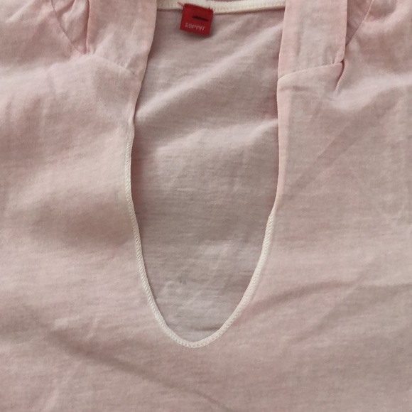 Pink/blush long sleeve shirt&hood and pockets, Esprit, M, not worn - Picture 5 of 7